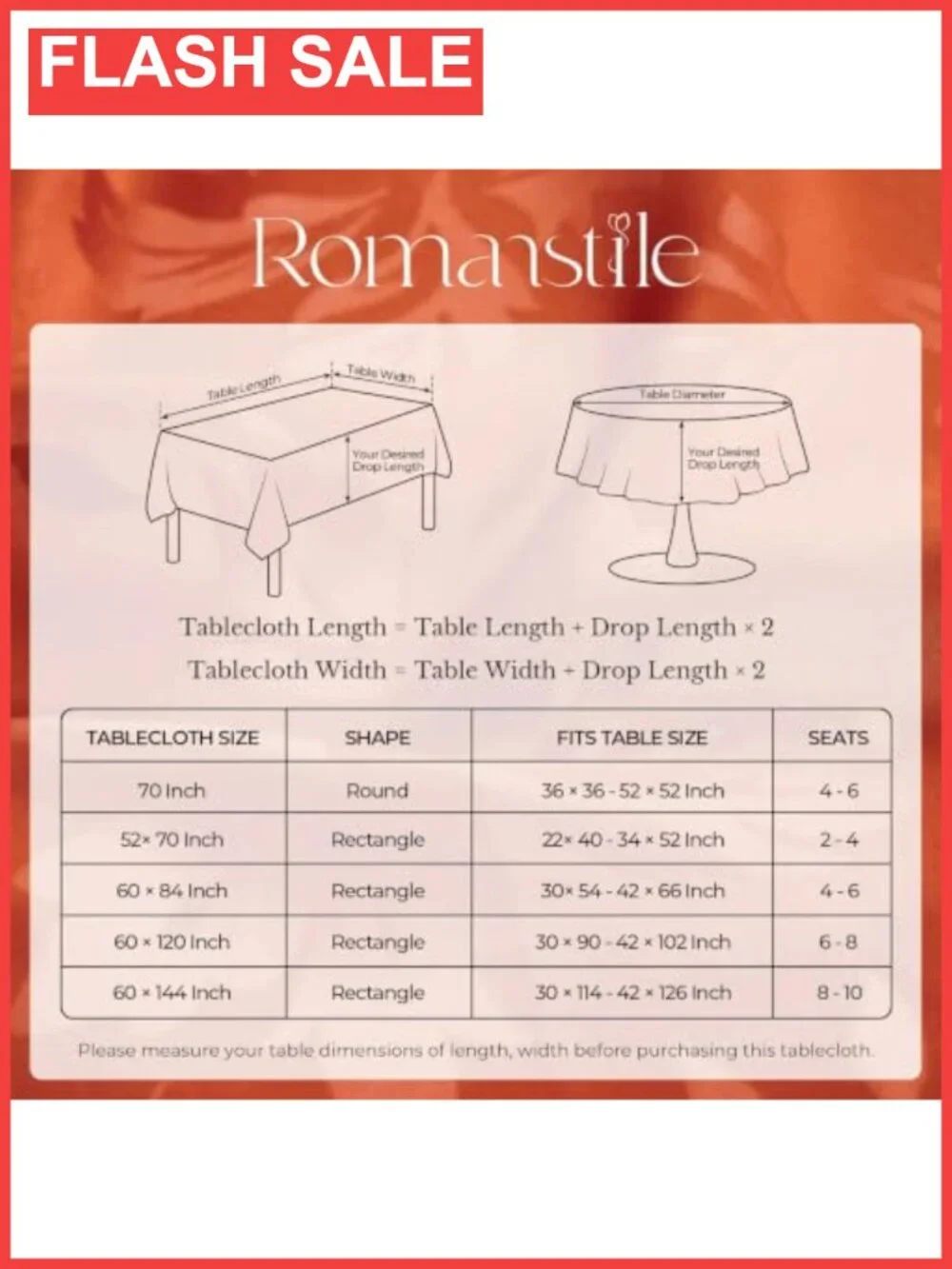 Jacquard Rectangle Tablecloth 52x70 Waterproof Dining Decor